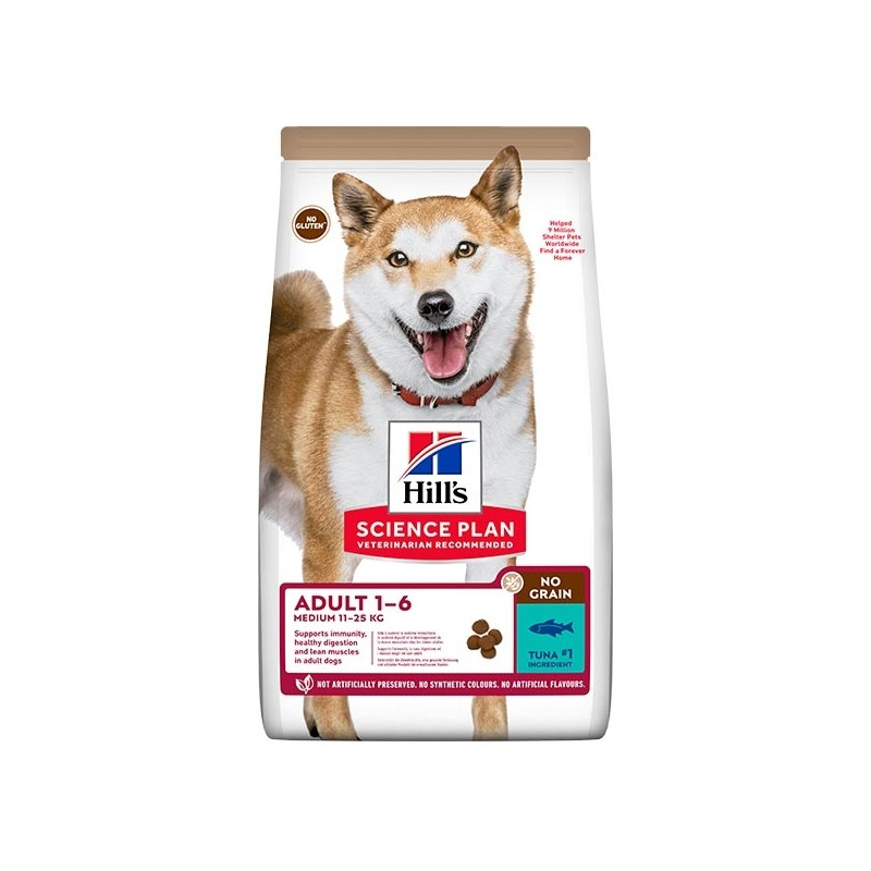 Hill's Pet Nutrition - Science Plan No Grain Adult Medium avec Thon 12KG Hill's Pet Nutrition - Science Plan No Grain Adult Medium avec Thon 12KG