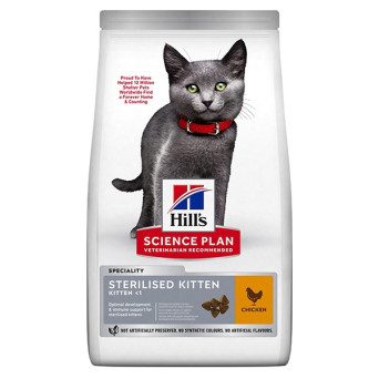 Hill's Pet Nutrition - Science Plan Kitten Sterilised Cat con Pollo 1,5 kg - 