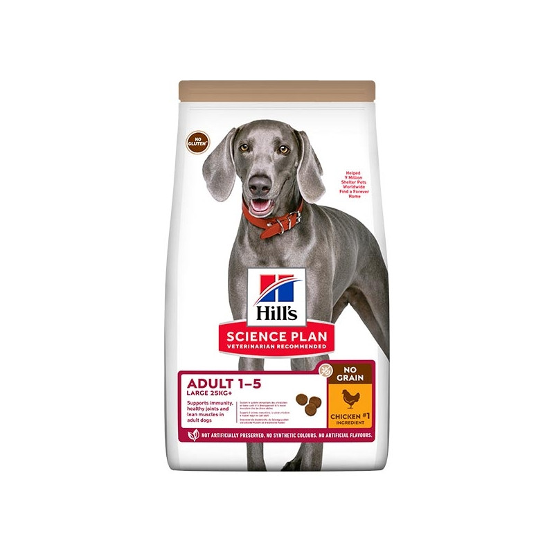 Hill's Pet Nutrition - Science Plan No Grain Adult Large Breed avec Poulet 12 KG Hill's Pet Nutrition - Science Plan No Grain Adult Large Breed avec Poulet 12 KG
