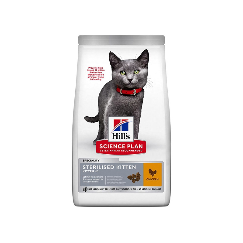 Hill's Pet Nutrition - Science Plan Kitten Sterilised Cat avec Poulet 7KG Hill's Pet Nutrition - Science Plan Kitten Sterilised Cat avec Poulet 7KG