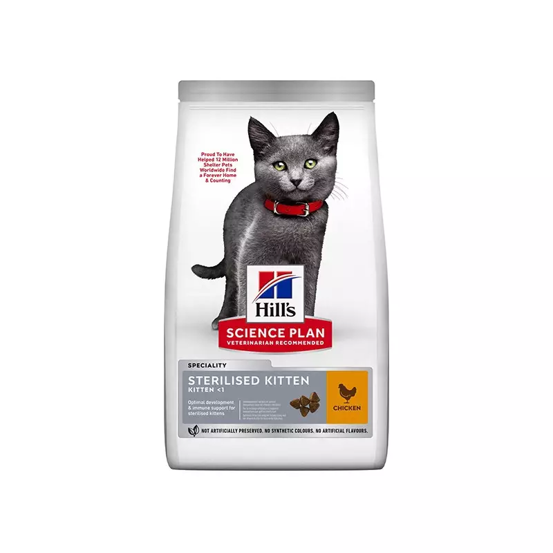 Hill's Pet Nutrition - Science Plan Kitten Sterilised Cat con Pollo 300 gr