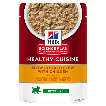 Hill's Pet Nutrition - Science Plan Healthy Cuisine Cat Kitten Spezzatino con Pollo - 