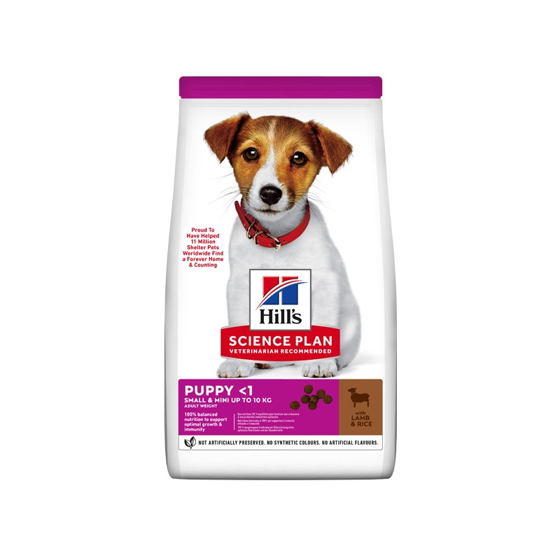 Hill's Pet Nutrition - Science Plan Small et Mini Puppy avec Agneau avec Riz 300gr.