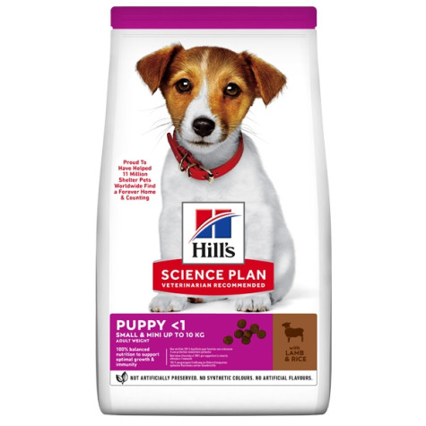 Hill's Pet Nutrition - Science Plan Small & Mini Puppy con Agnello con Riso 300gr. - 