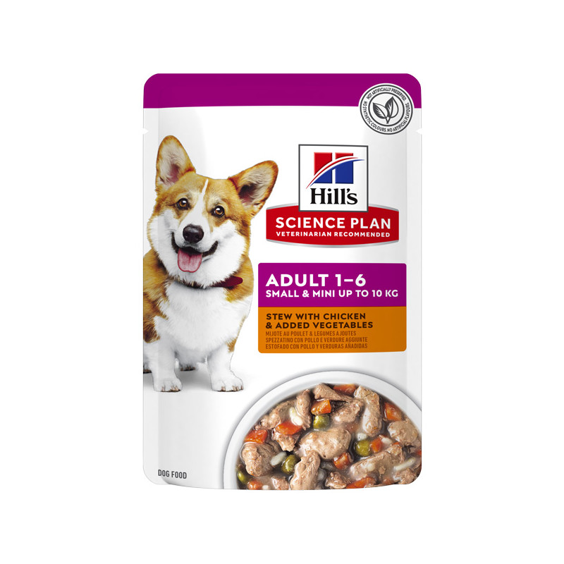 Hill's Pet Nutrition - Science Plan Healthy Cuisine Adult Small et Mini Spezzatino avec Poulet Hill's Pet Nutrition - Science Plan Healthy Cuisine Adult Small et Mini Spezzatino avec Poulet