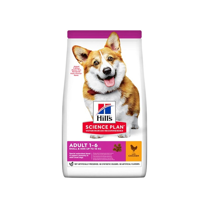 Hill's Pet Nutrition - Science Plan Small et Mini Adult avec Poulet 3KG Hill's Pet Nutrition - Science Plan Small et Mini Adult avec Poulet 3KG