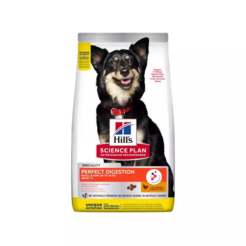 Hill's Pet Nutrition - Science Plan Perfect Digestion Small & Mini Adult 1+ con Pollo e Riso Integrale 1.50KG