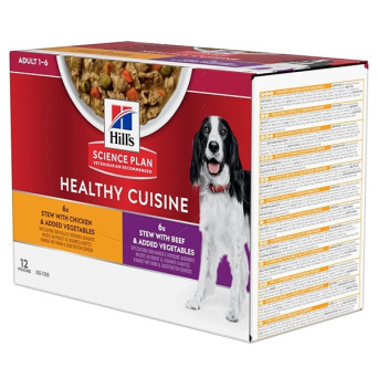 Hill's Pet Nutrition - Science Plan Healthy Cuisine Adult Spezzatino Multipack Pollo e Manzo -