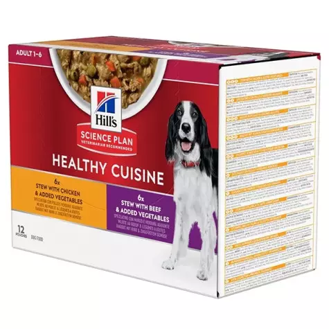 Hill's Pet Nutrition – Science Plan Healthy Cuisine Adult Spezzatino Multipack Pollo e Manzo - 