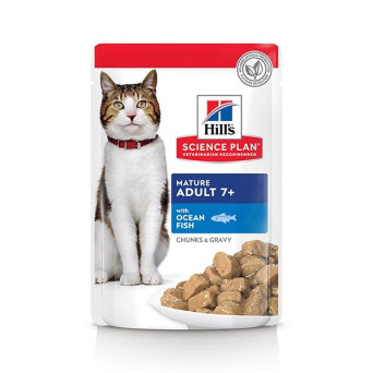 Hill's Cat Tender Chunks in Sauce Mature adult with fish 12x85 gr. - 