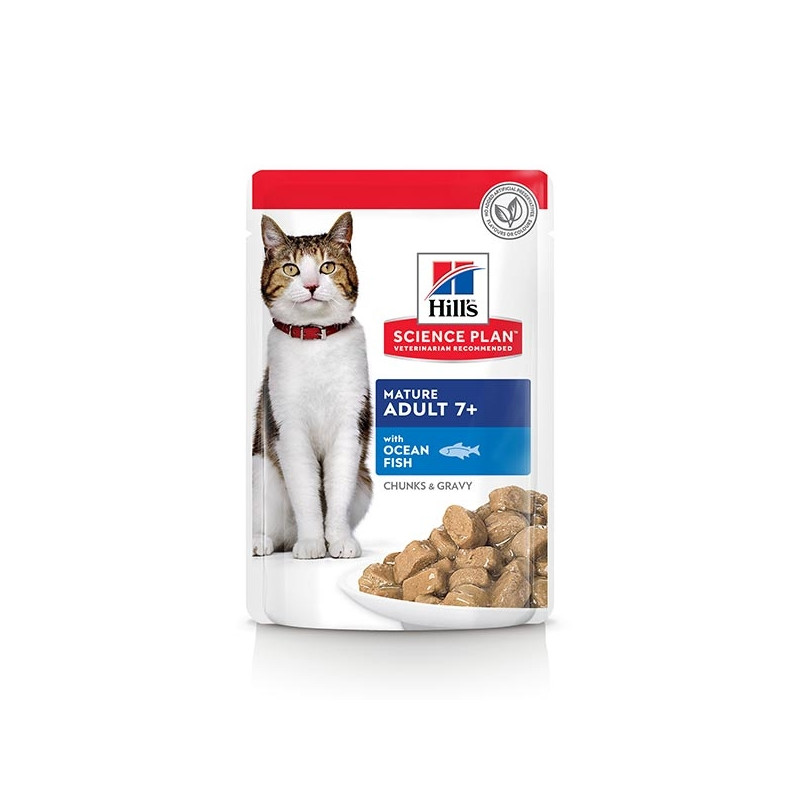 Hill's Cat Tender Chunks in Sauce Mature adult with fish 12x85 gr.