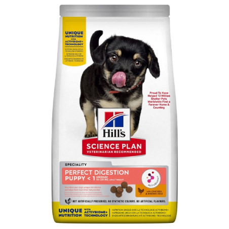 Hill's Pet Nutrition - Science Plan Perfect Digestion Medium Puppy con Pollo e Riso Integrale 12KG - 