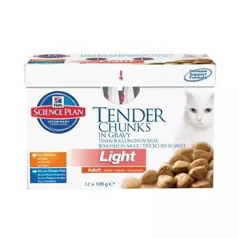 Hill's Pet Nutrition - Science Plan Adult Light mit Gusti Misti 12x85gr. - 