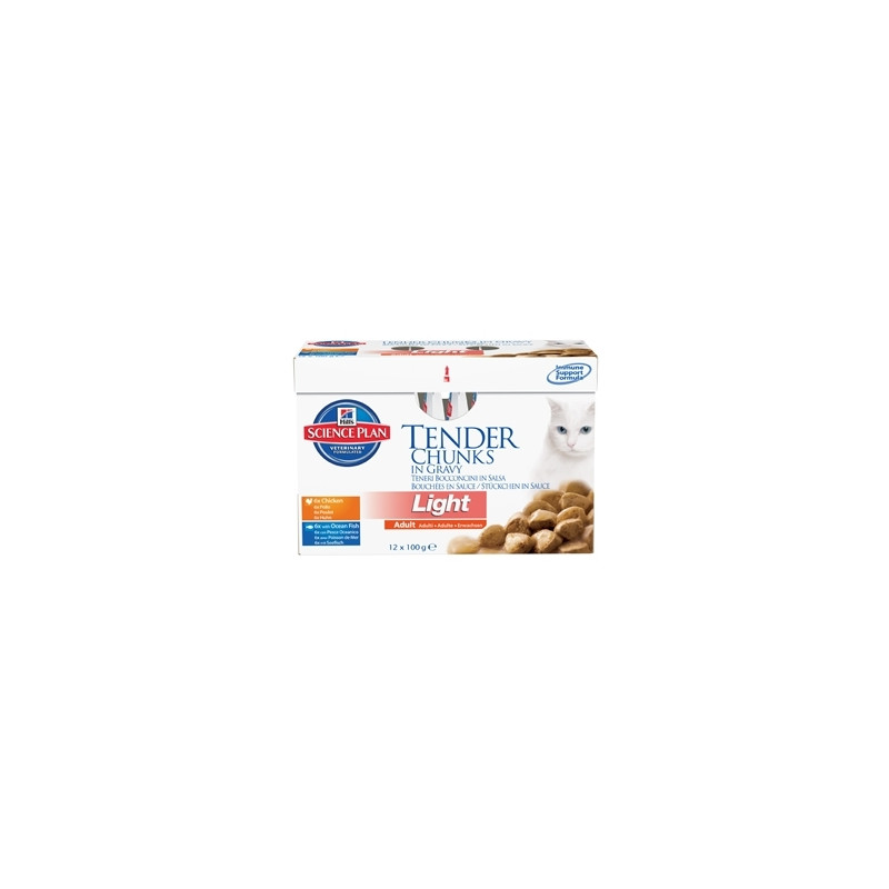 Hill's Pet Nutrition - Science Plan Adult Light avec Gusti Misti 12x85gr. Hill's Pet Nutrition - Science Plan Adult Light avec Gusti Misti 12x85gr.