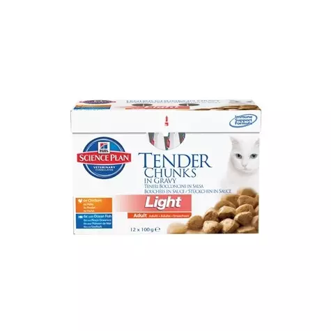 Hill's Pet Nutrition - Science Plan Adult Light mit Gusti Misti 12x85gr. - 