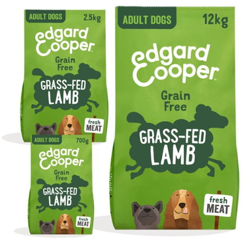 Edgard&Cooper - Adult Carne Fresca di Agnello Nutrito con Erba Senza Cereali 700 gr. - 
