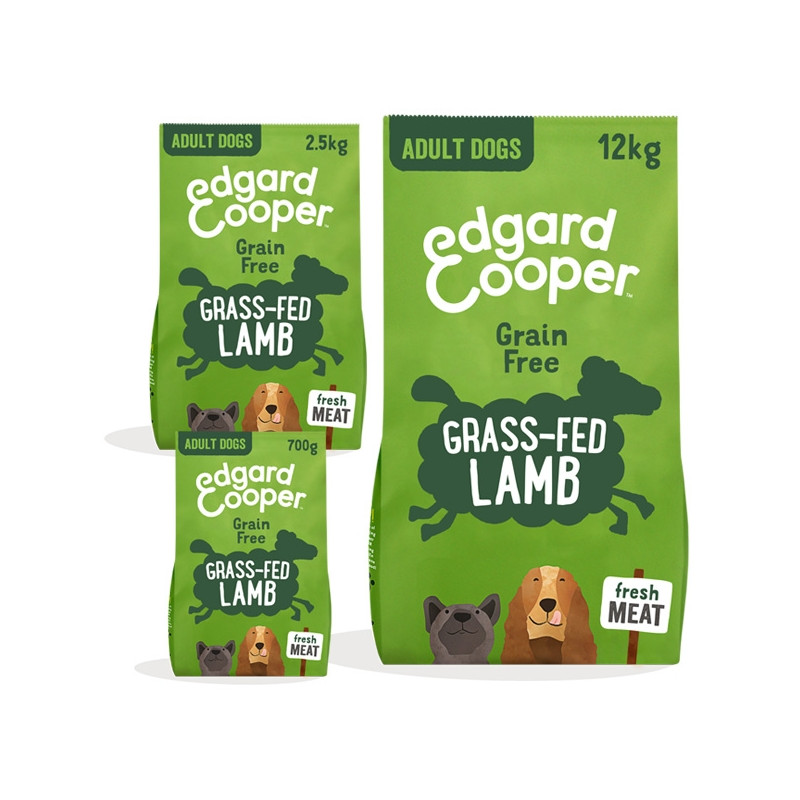 Edgard et Cooper - Adult Carne Fresca di Agneau Nutrito avec Herbe Senza Cereali 2.5 KG