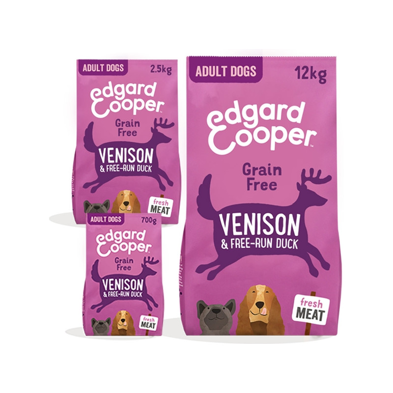 Edgard et Cooper - Adult Carne Fresca di Cerf et Canard Allevata a Terra Senza Cereali 700 g.