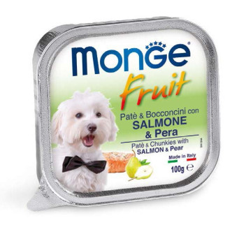 Monge - Fruit Paté e Bocconcini con Salmone e Pera 100 gr. -