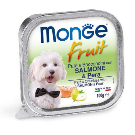 Monge - Fruit Paté e Bocconcini con Salmone e Pera 100 gr. -
