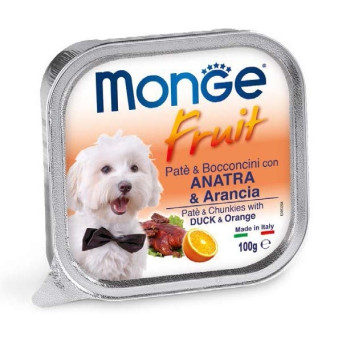 Monge - Fruit Paté e Bocconcini con Anatra e Arancia 100 gr. -