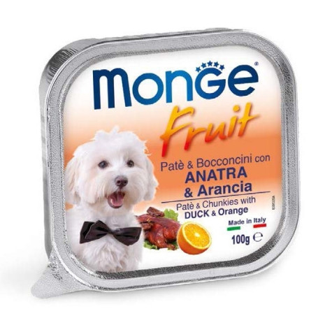 Monge - Fruit Paté e Bocconcini con Anatra e Arancia 100 gr. -