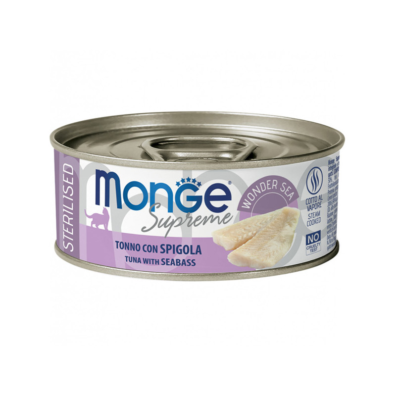 Monge - Supreme Sterilised Adult Cat Thon Bar 80 g. Monge - Supreme Sterilised Adult Cat Thon Bar 80 g.