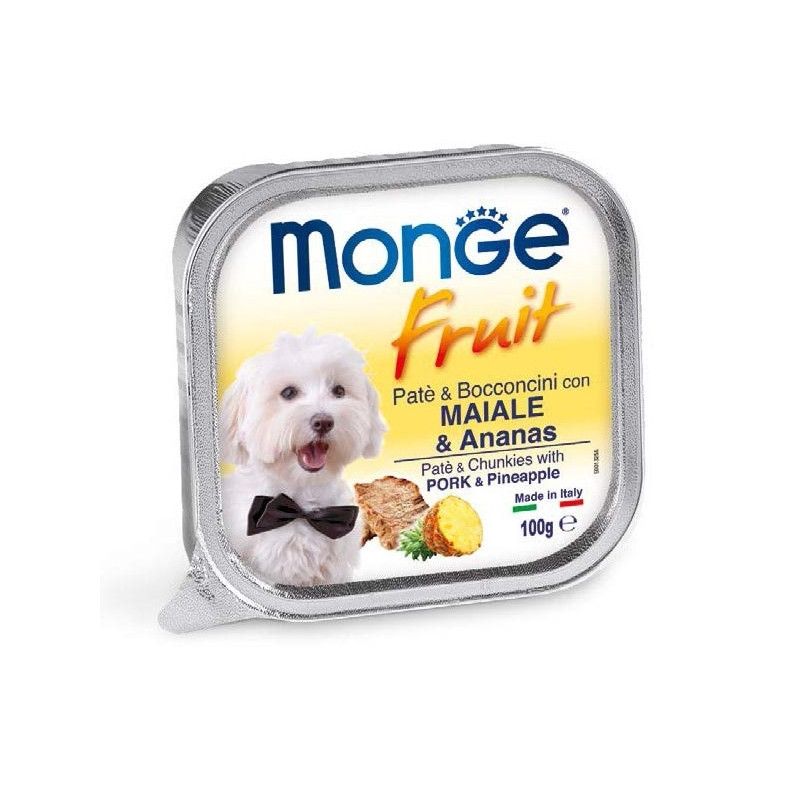 Monge - Fruit Paté et Bocconcini avec Porc et Ananas 100 g. Monge - Fruit Paté et Bocconcini avec Porc et Ananas 100 g.