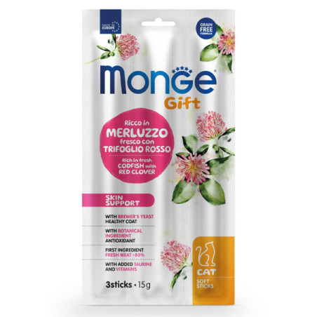 Monge - Snack Merluzzo Fresco con Trifoglio Rosso - 