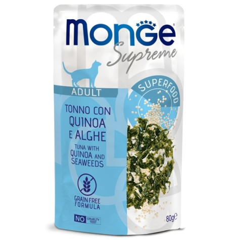 Monge - Supreme Adult Pezzetti di Tonno con Quinoa e Alghe 80 gr. - 