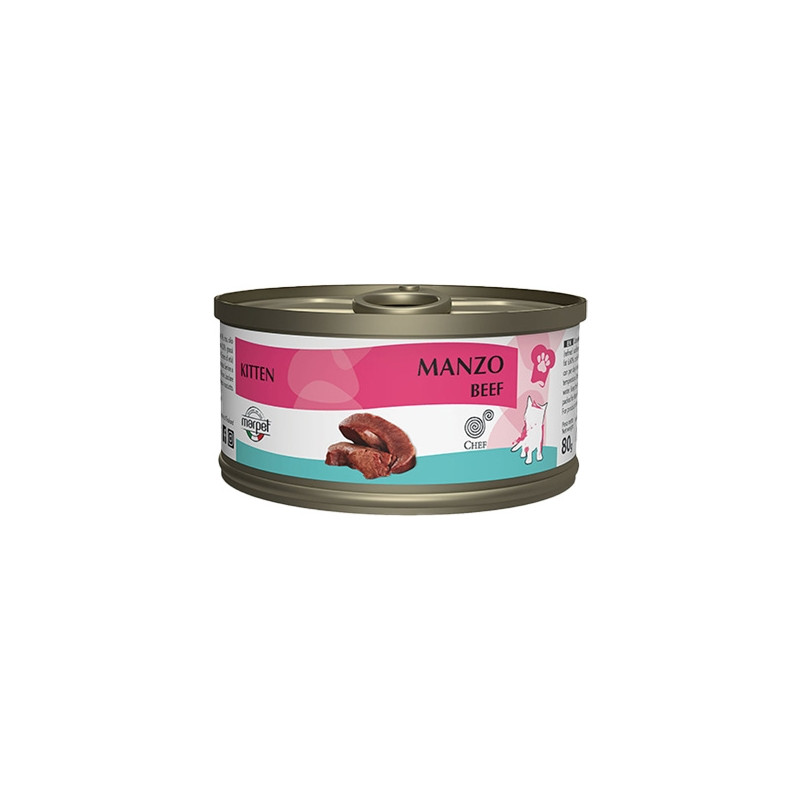 Marpet - Aequilibriavet Chef Kitten Bœuf 80 g. Marpet - Aequilibriavet Chef Kitten Bœuf 80 g.