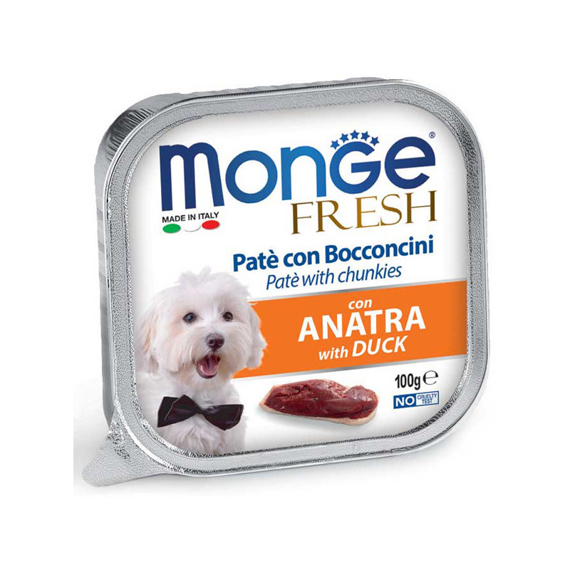Monge - Fresh Patè et Bocconcini avec Canard 100 g. Monge - Fresh Patè et Bocconcini avec Canard 100 g.