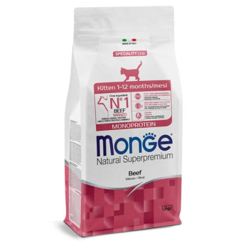 Monge - Natürliches Superpremium-Monoprotein Kitten Manzo 1,5 KG - 