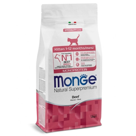 Monge - Natural Superpremium Monoprotein Kitten Manzo 1,5 KG -