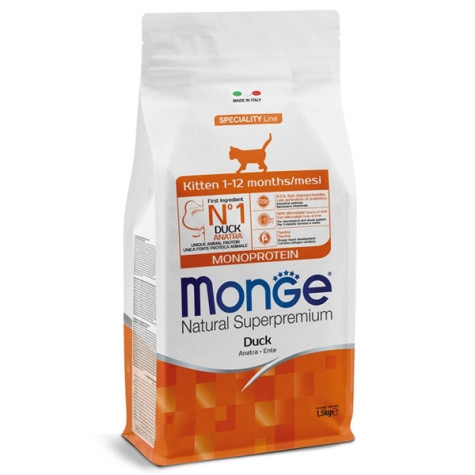 Monge - Natural Superpremium Monoprotein Kitten Anatra 1,5 KG -