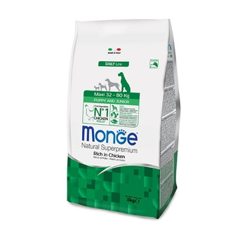 Monge - Natural Superpremium Maxi Puppy & Junior Ricco di Pollo 800 gr. -