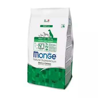 Monge - Natural Superpremium Maxi Puppy & Junior Reich an Huhn 800 gr. -