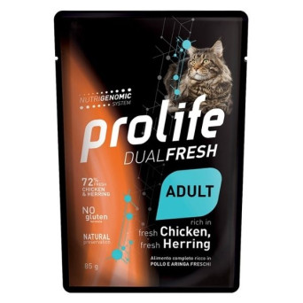 Prolife - Dual Fresh Adult Chicken & Hering 85gr.x12 -