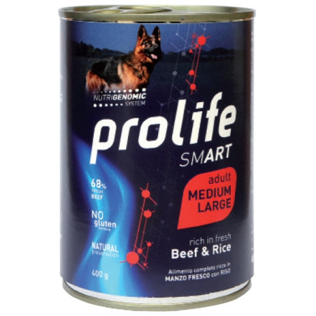 Prolife - Smart Adult Medium/Large Rind & Reis Umido 800gr. - 