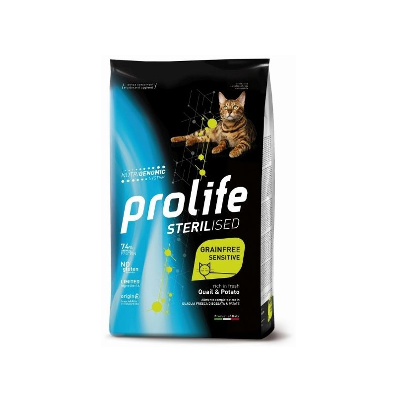 Prolife - Sterilised Grain Free Adult Quail et Potato 400gr. Prolife - Sterilised Grain Free Adult Quail et Potato 400gr.