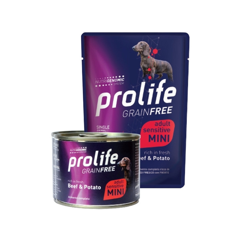 Prolife - Grain Free Adult Mini Sensitive Beef et Potato 100 gx12