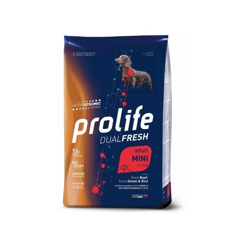 Prolife - Dual Fresh Adult Mini Beef Goose et Rice 600gr. Prolife - Dual Fresh Adult Mini Beef Goose et Rice 600gr.