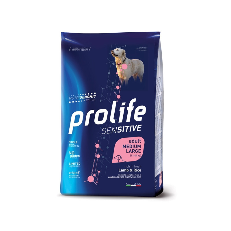 Prolife – Sensitive Adult Medium/Large Lamm & Reis 10 kg