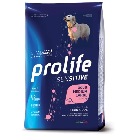 Prolife - Sensitive Adult Medium/Large Lamb et Rice 10KG