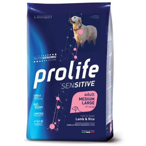 Prolife - Sensitive Adult Medium/Large Lamb & Rice 10KG -
