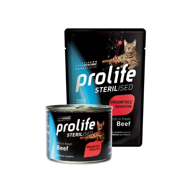 Prolife - Sterilised Grain Free Adult Beef 12X85GR