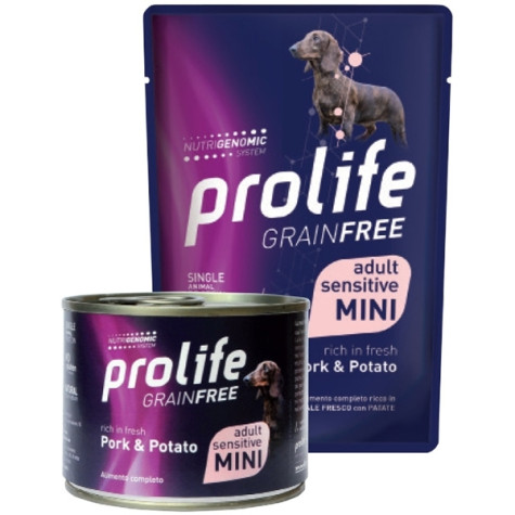 Prolife - Getreidefreies Mini-Sensitive-Schweinefleisch und Kartoffeln für Erwachsene 200 GR -