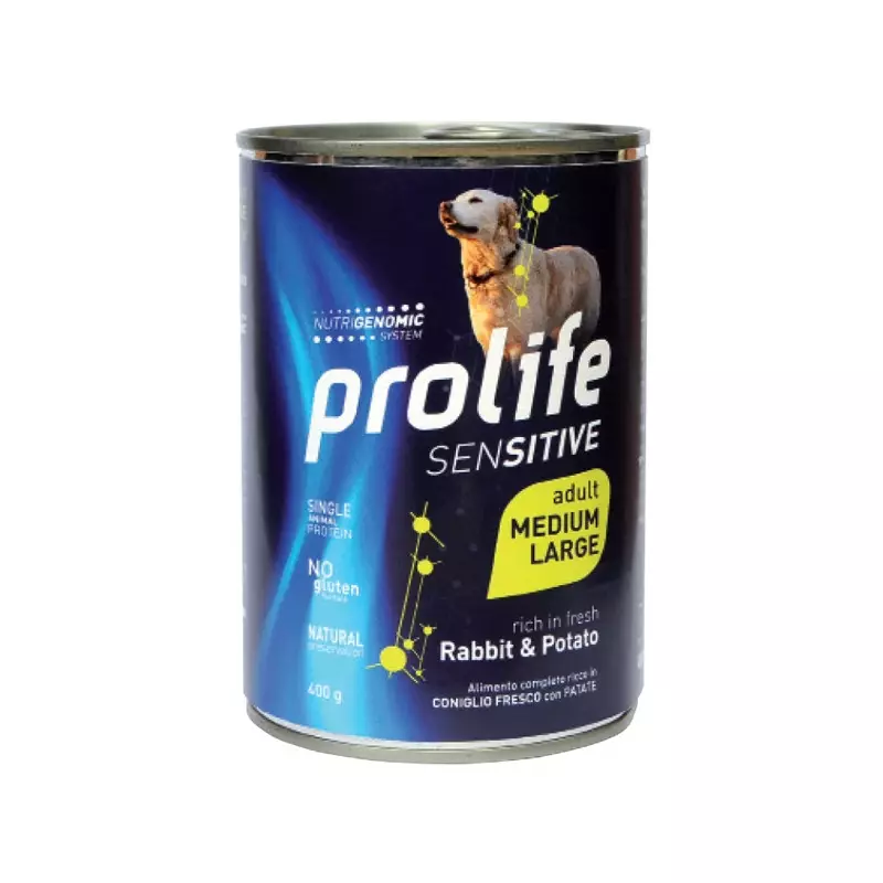 Prolife - Sensitive Adult Medium/Large Rabbit & Potato 400GR Prolife - Sensitive Adult Medium/Large Rabbit & Potato 400GR