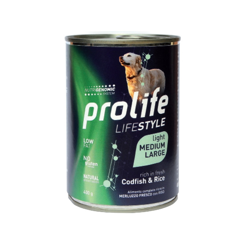 Prolife - Life Style Adult Medium/Large Light Codfish et Rice 400gr Prolife - Life Style Adult Medium/Large Light Codfish et Rice 400gr