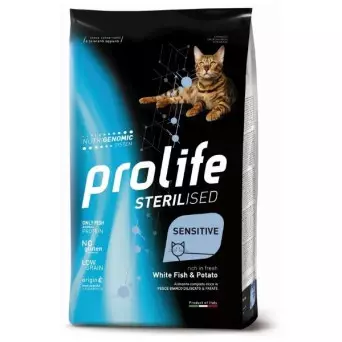 Prolife - Sterilisierter empfindlicher erwachsener Weißfisch und Kartoffeln 7 kg - 